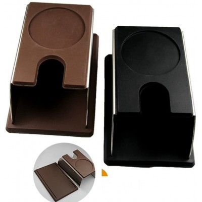 Stainless Steel Coffee Tamper Stand Coffee Powder Maker Seat Cushion Stand Silicone Tamping Mat Coffee Tampers Tool Accessory